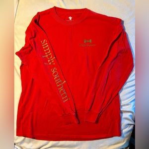 Simply Southern Christmas shirt. Medium. Nauti or nice. Long sleeve T-shirt.